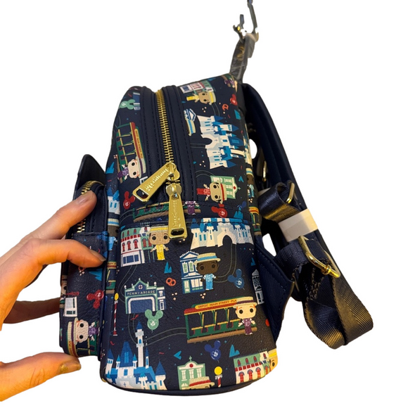 NWT Disney Parks Loungefly Dapper Dans Pop Mini Backpack Main Street Railway - Picture 4 of 11